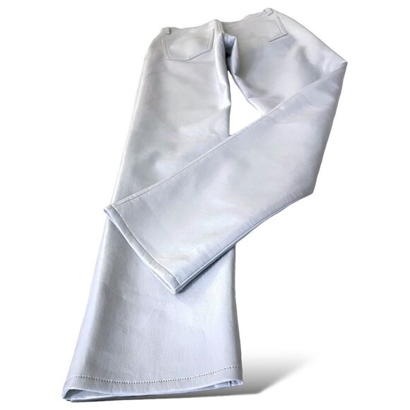 AGOLDE Straight Leg Periwinkle Colored Leather Pants           | Size: XS | - Picture 10 of 11
